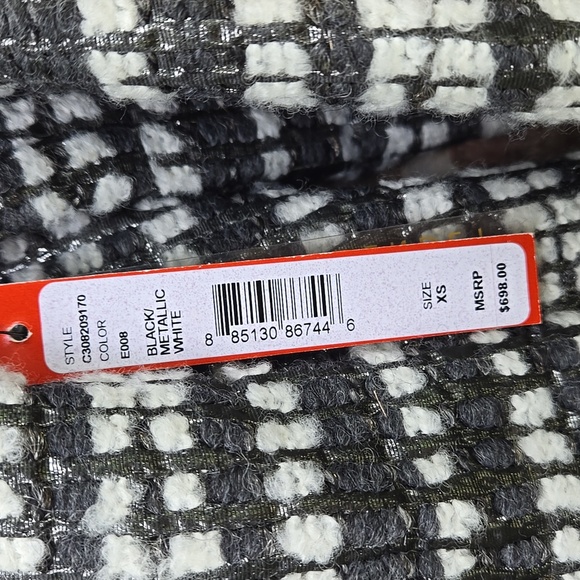 Alice And Olivia Women's Black and White Tweed Jacket Size XS NWT - Picture 6 of 7